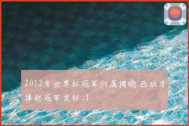 2012年世界杯冠军归属揭晓 西班牙捧起冠军奖杯_1